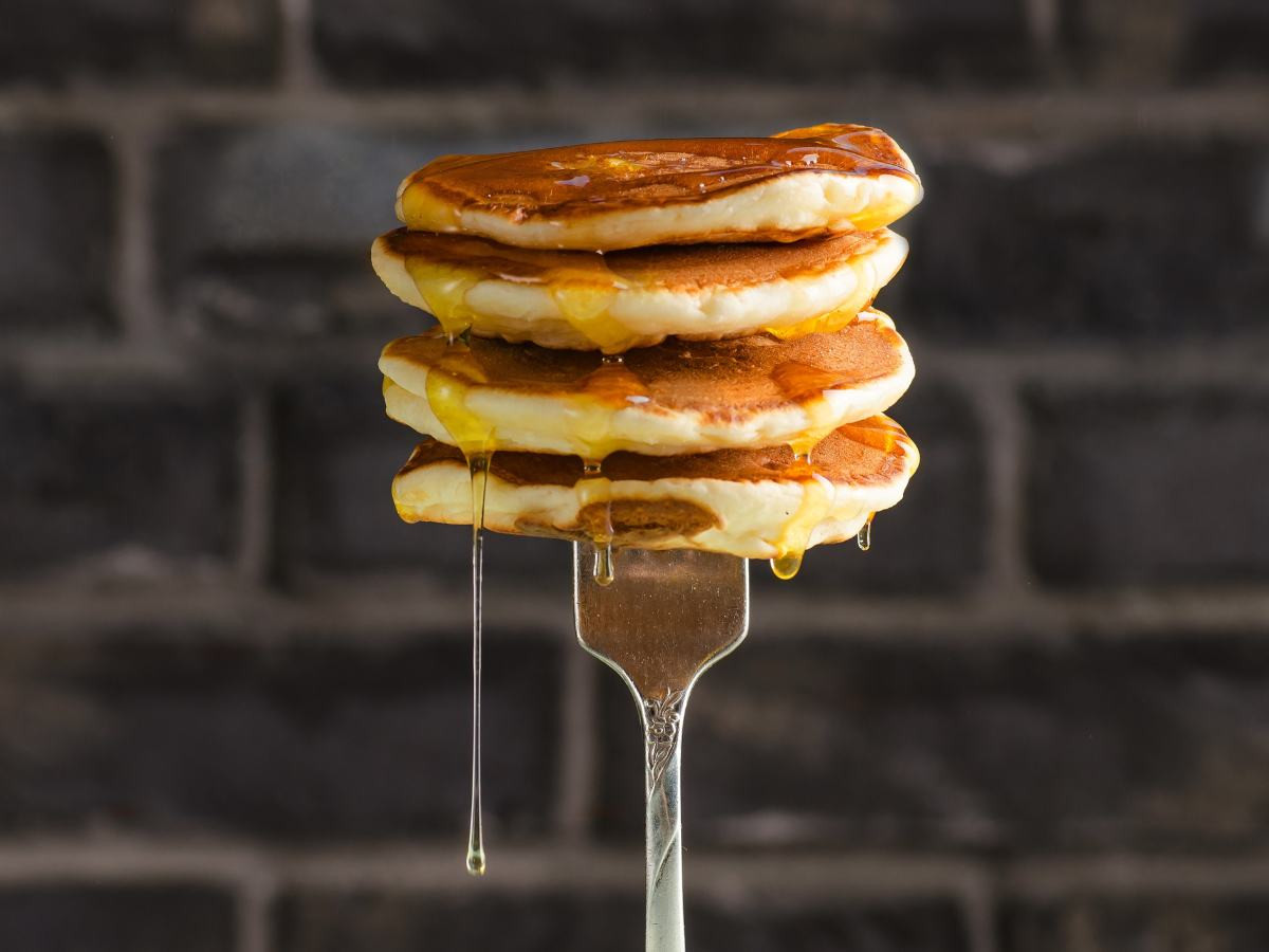 forkful of pancakes