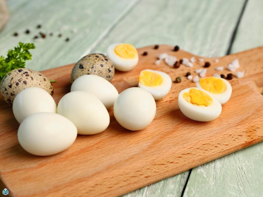 boiled quail eggs