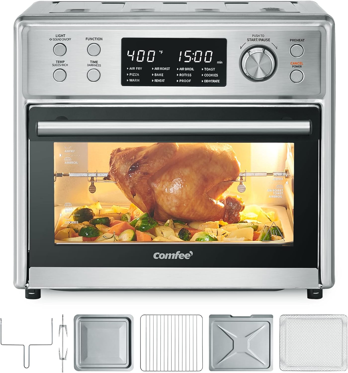 COMFEE' Rotisserie Countertop Toaster Oven