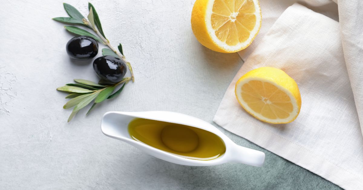 olive oil and lemon