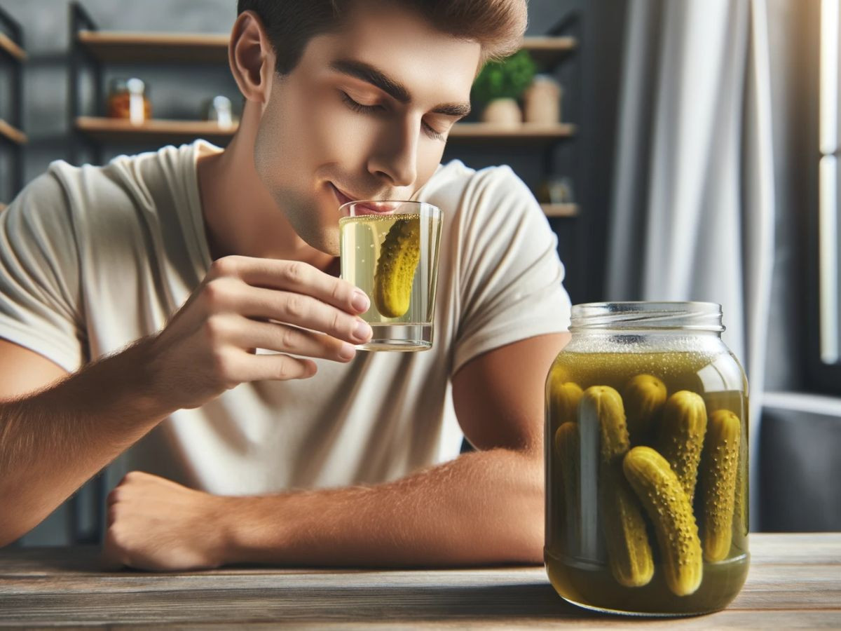 Drinking pickle juice