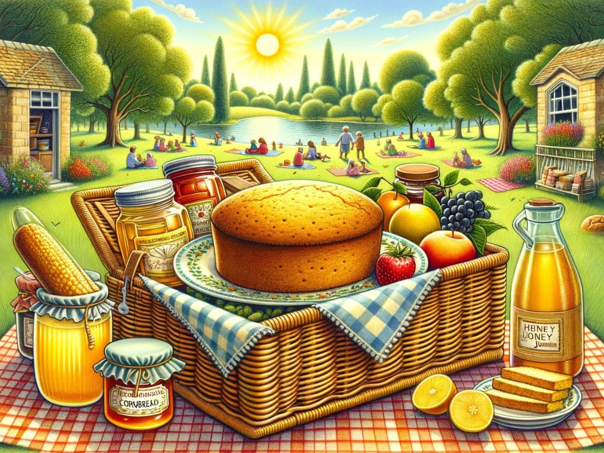Cornbread in a basket
