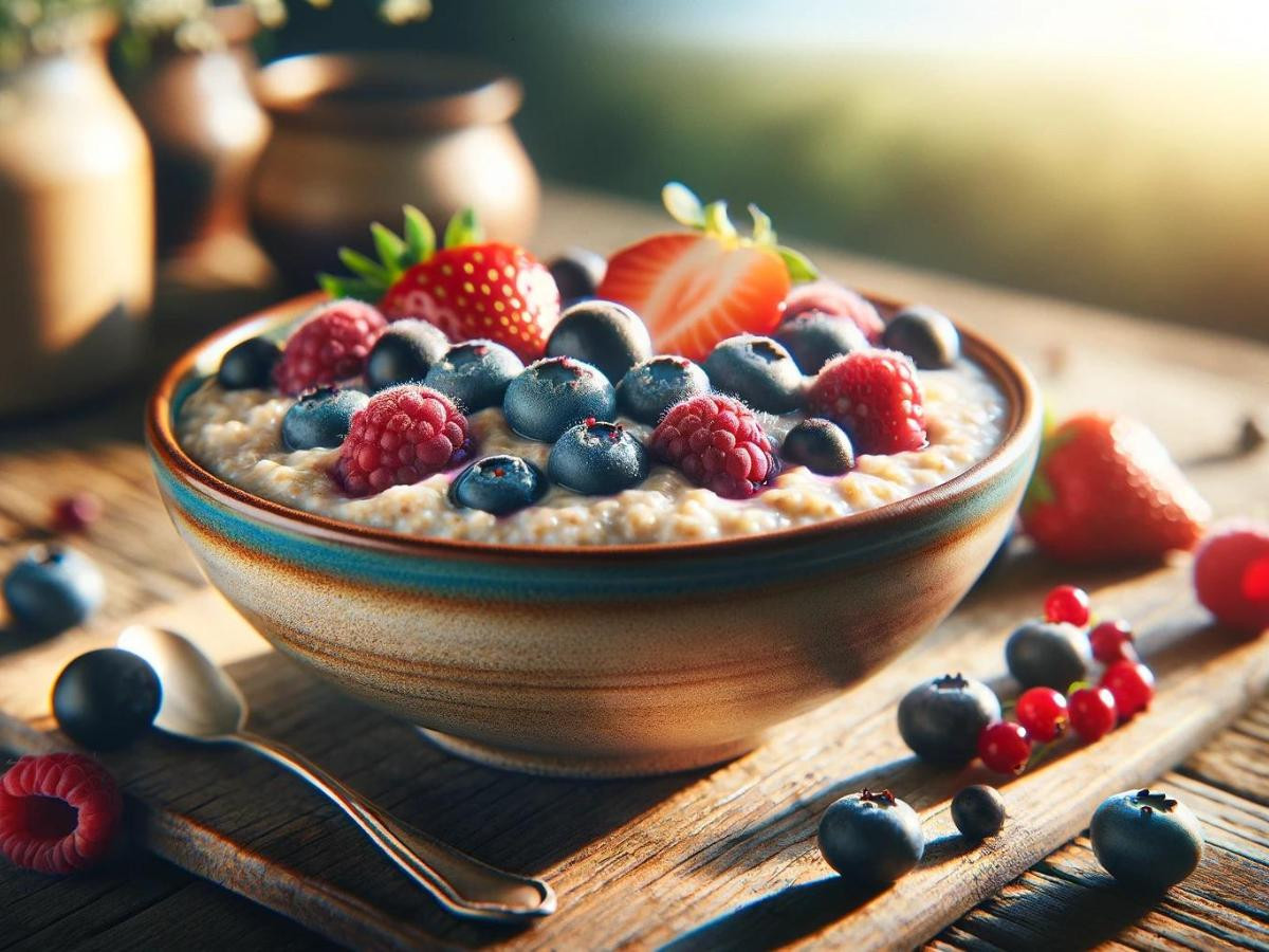 cream of wheat with berries