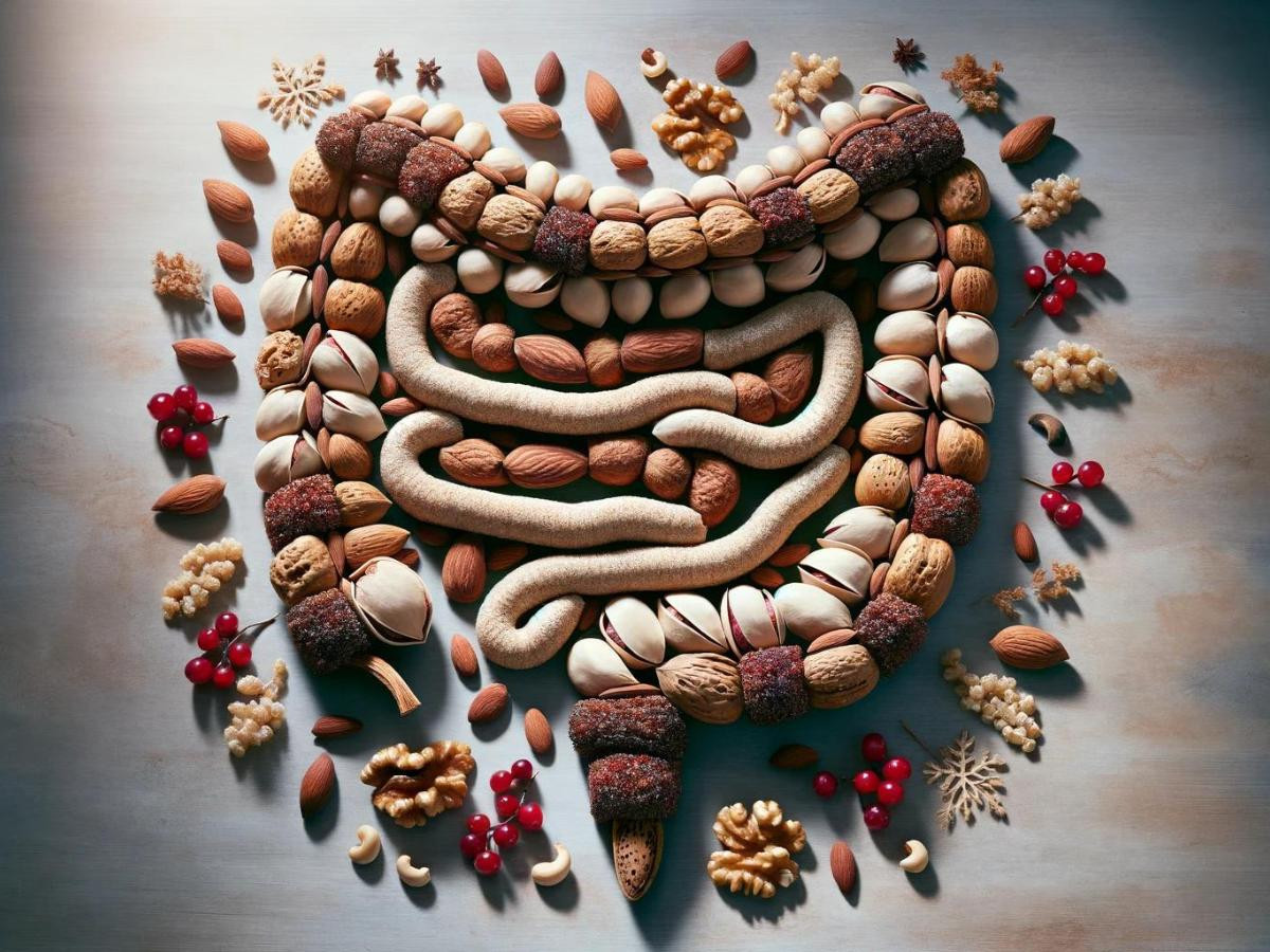 nuts in the shape of digestive tract