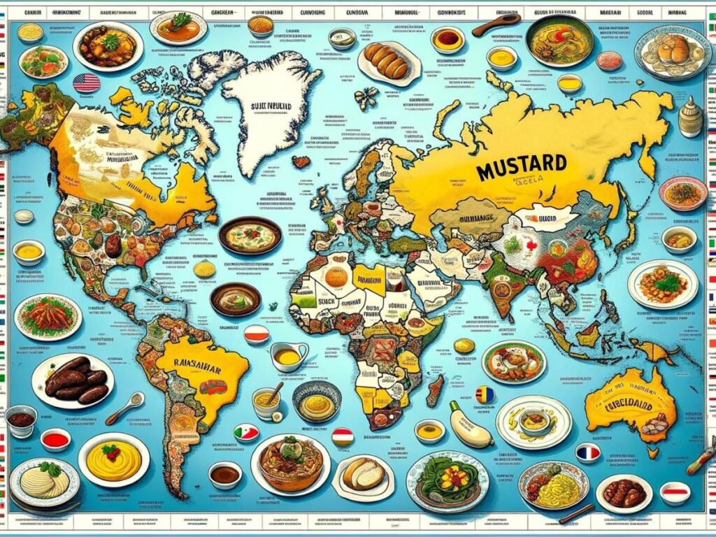 mustard on a map