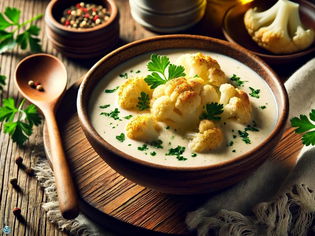 Cauliflower soup with Seasonings