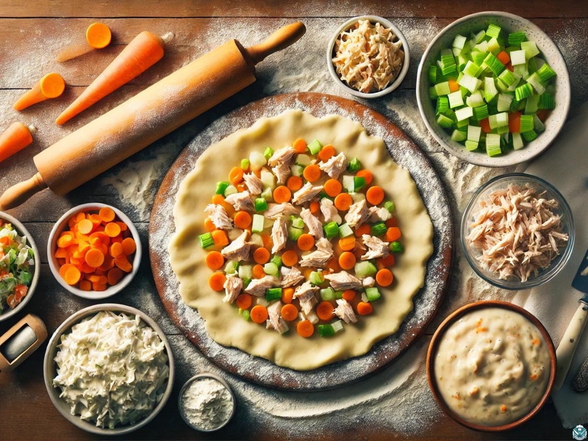 prepping a pie