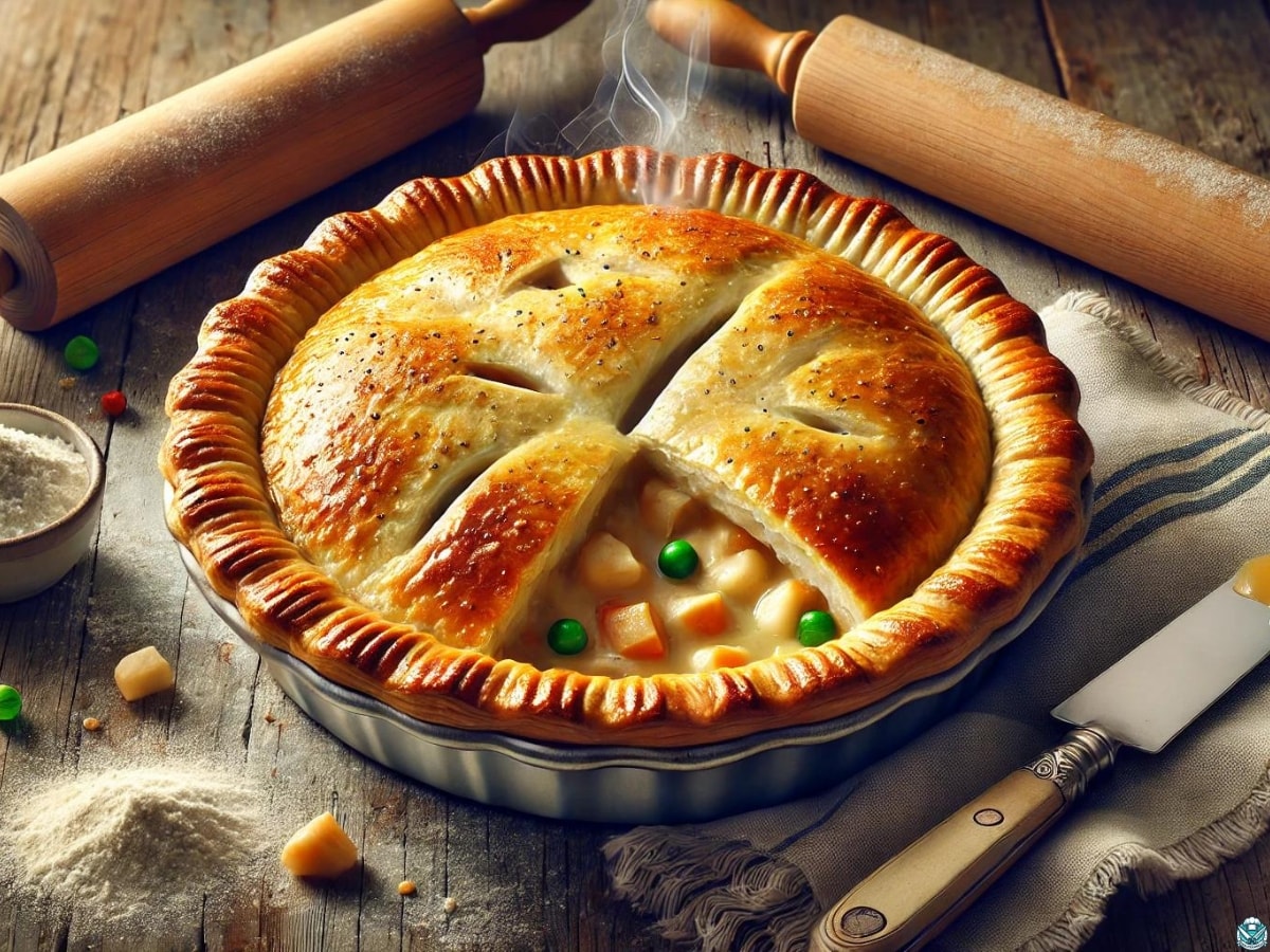 inside of a chicken pot pie