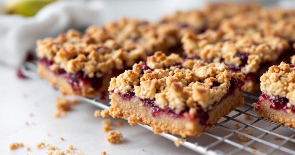 pear and cranberry crumble bars