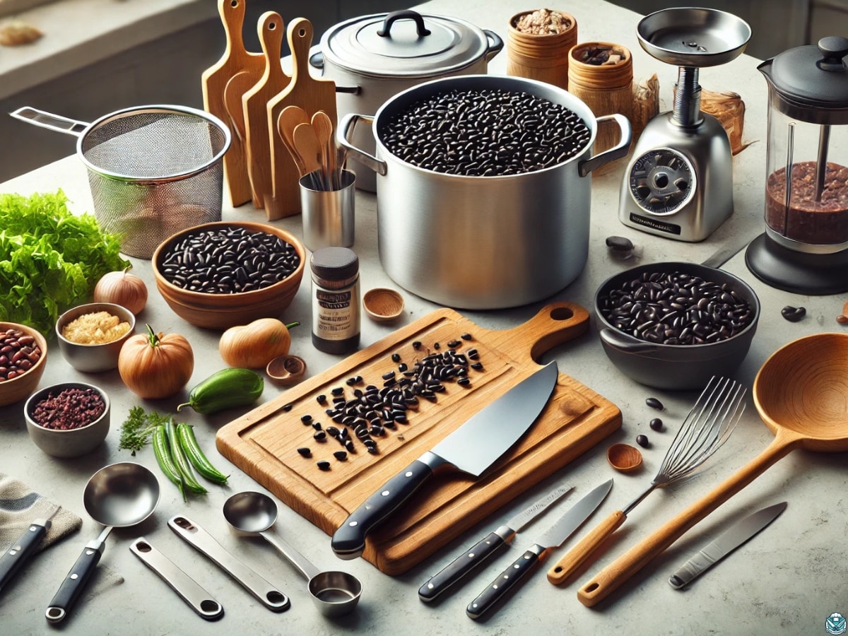 Tools for black bean soup