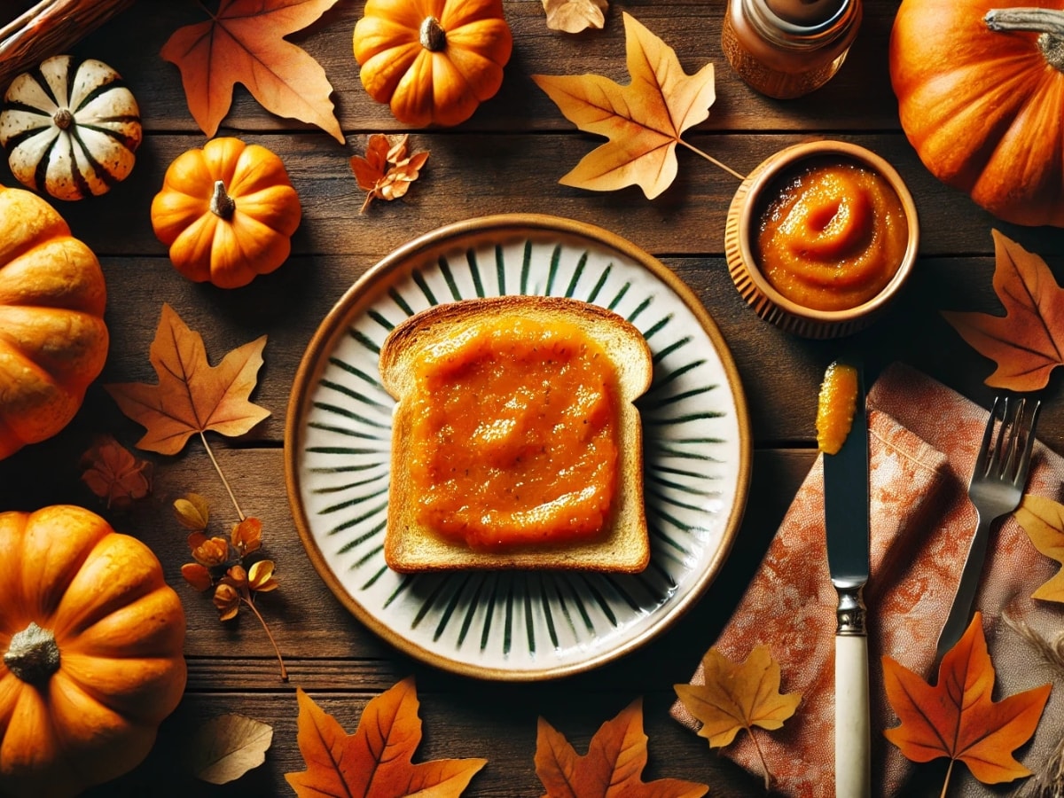 pumpkin butter on toast