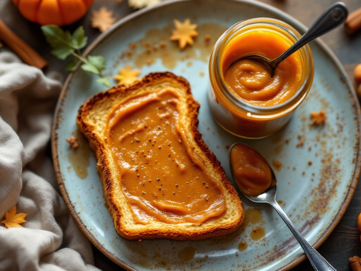 toast and pumpkin butter