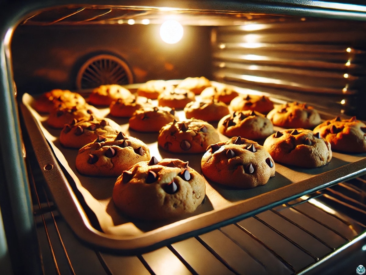 Baking chocolate chip cheesecake cookies