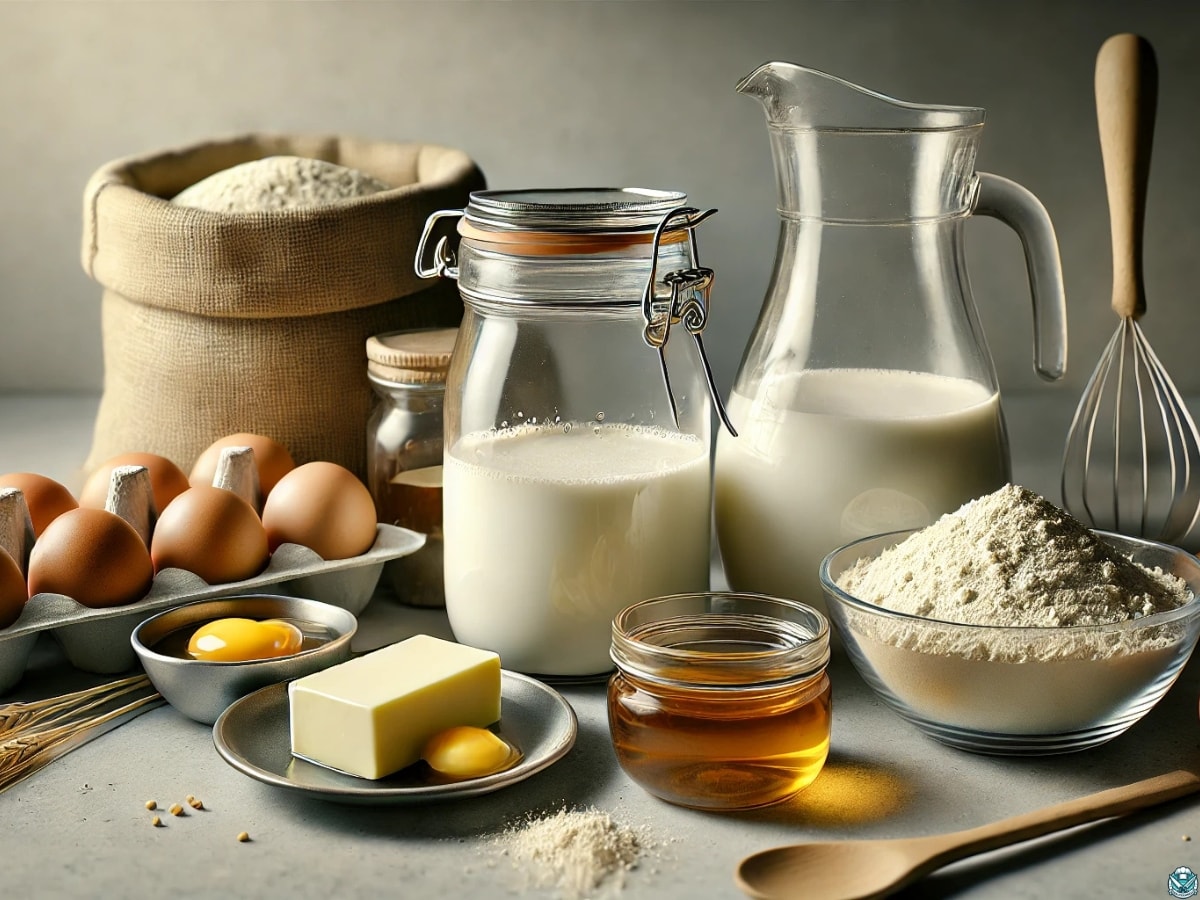 ingredients for sourdough pancakes