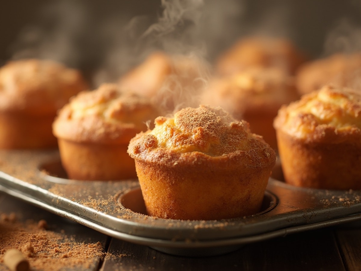 steamy Cinnamon Sugar French Toast Muffins