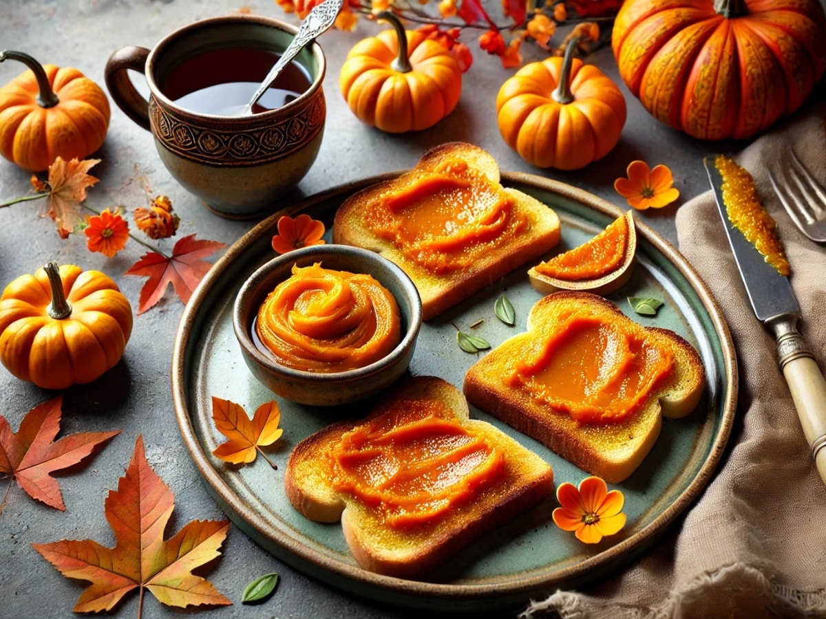 a plate of pumpkin butter