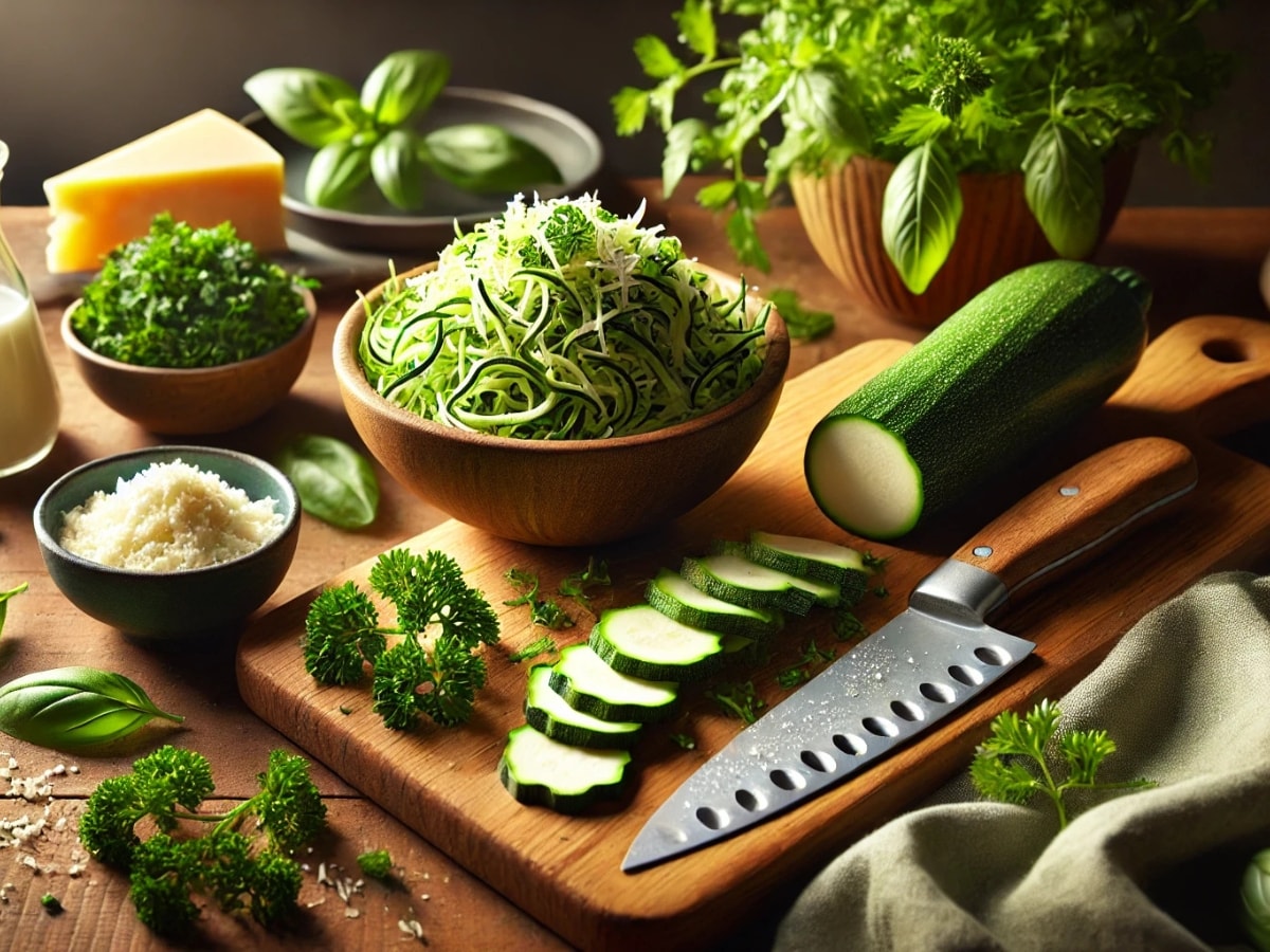 mini zucchini and feta frittata ingredients