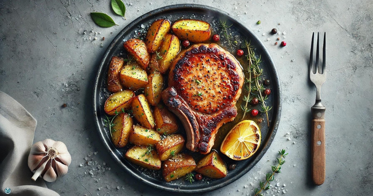 pork chops and potatoes