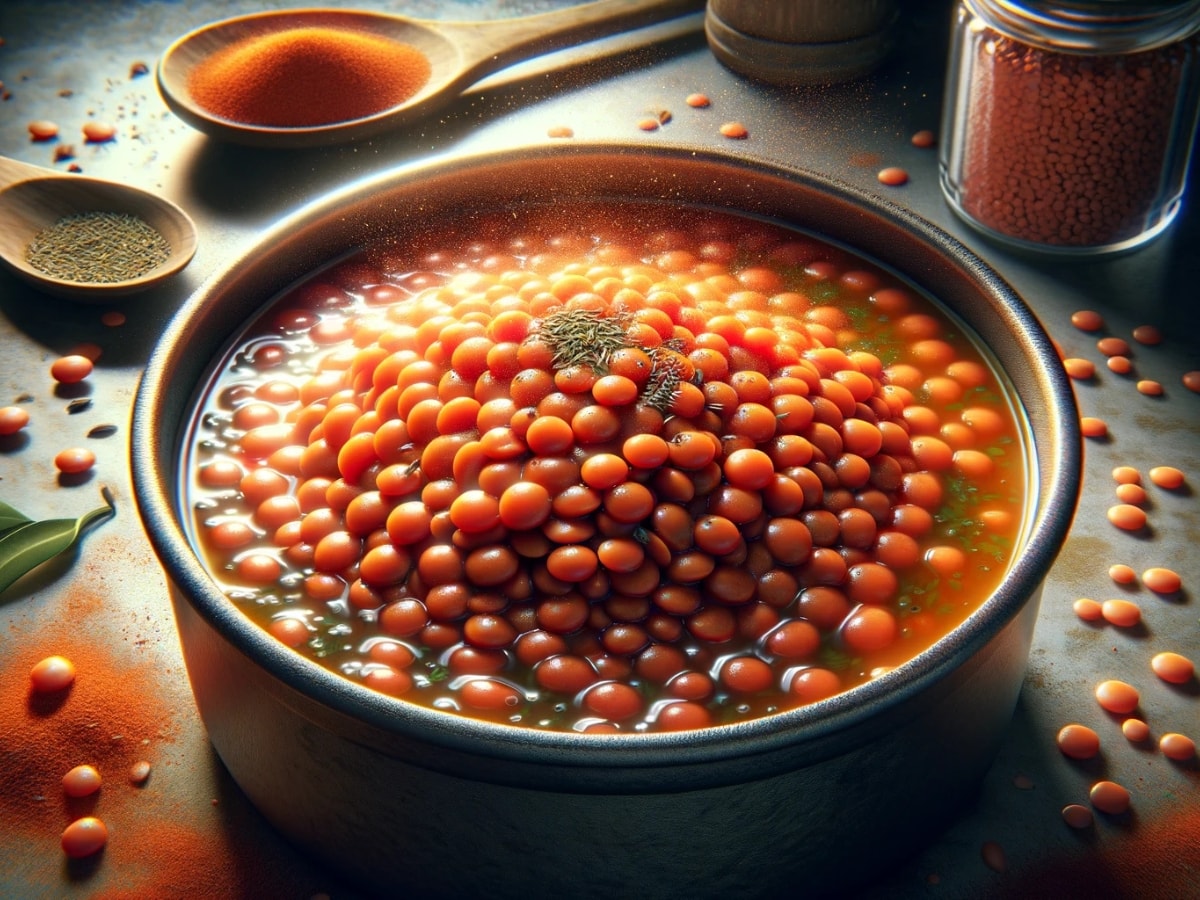 lentils for roasted carrot and red lentil soup