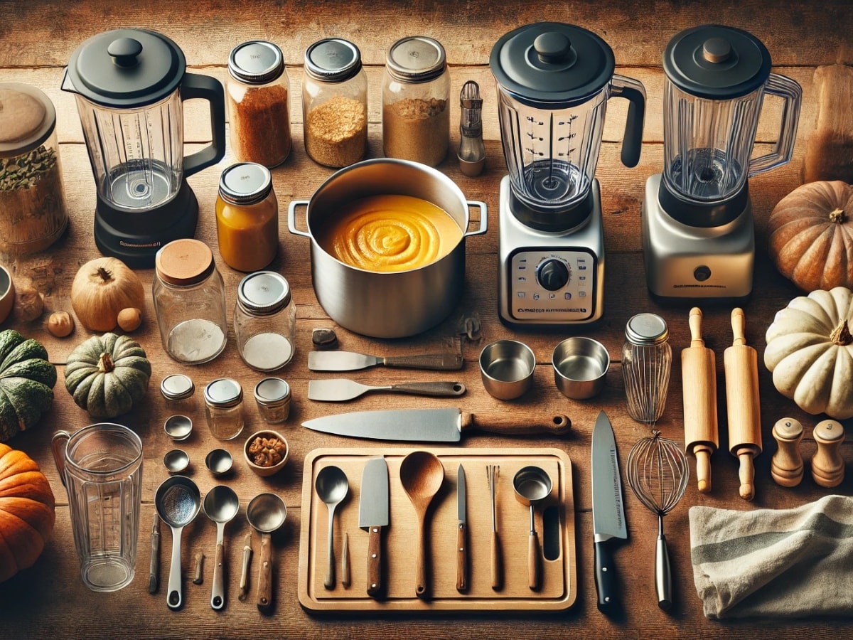 Tools to make pumpkin butter