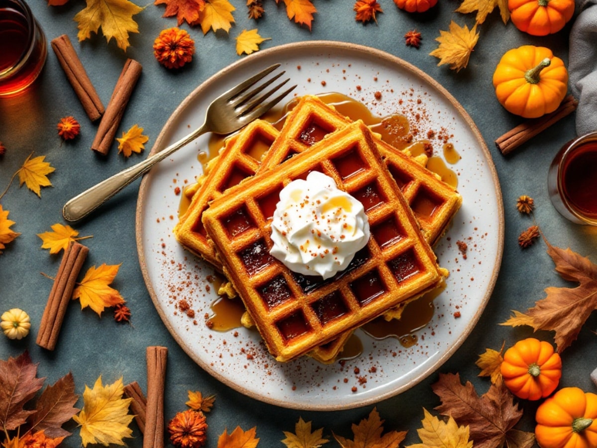 Perfect Pumpkin Waffles