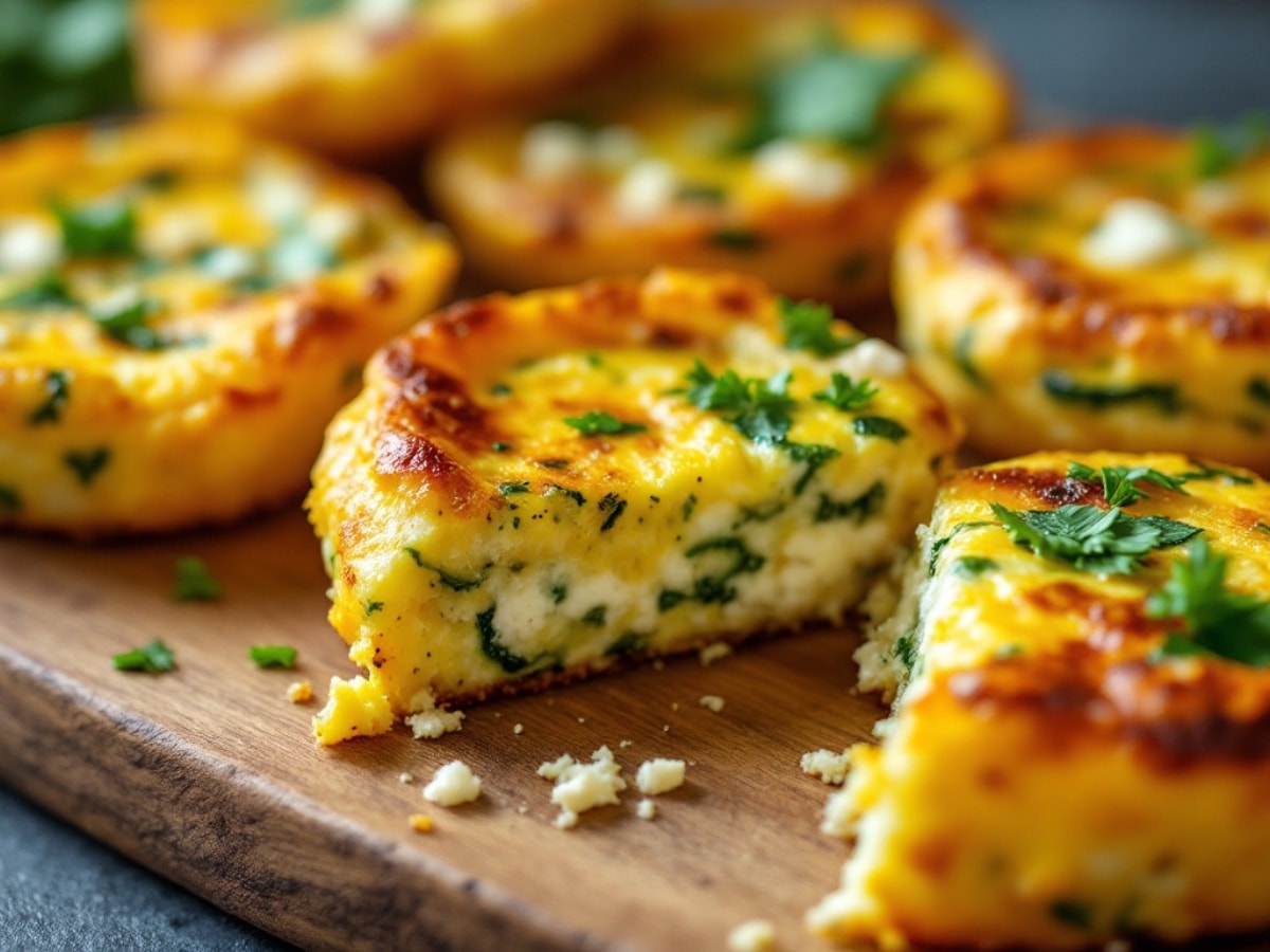 mini zucchini and feta frittatas