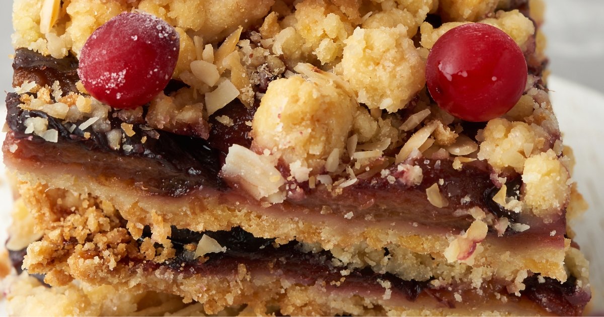 Pear and Cranberry Crumble Bars