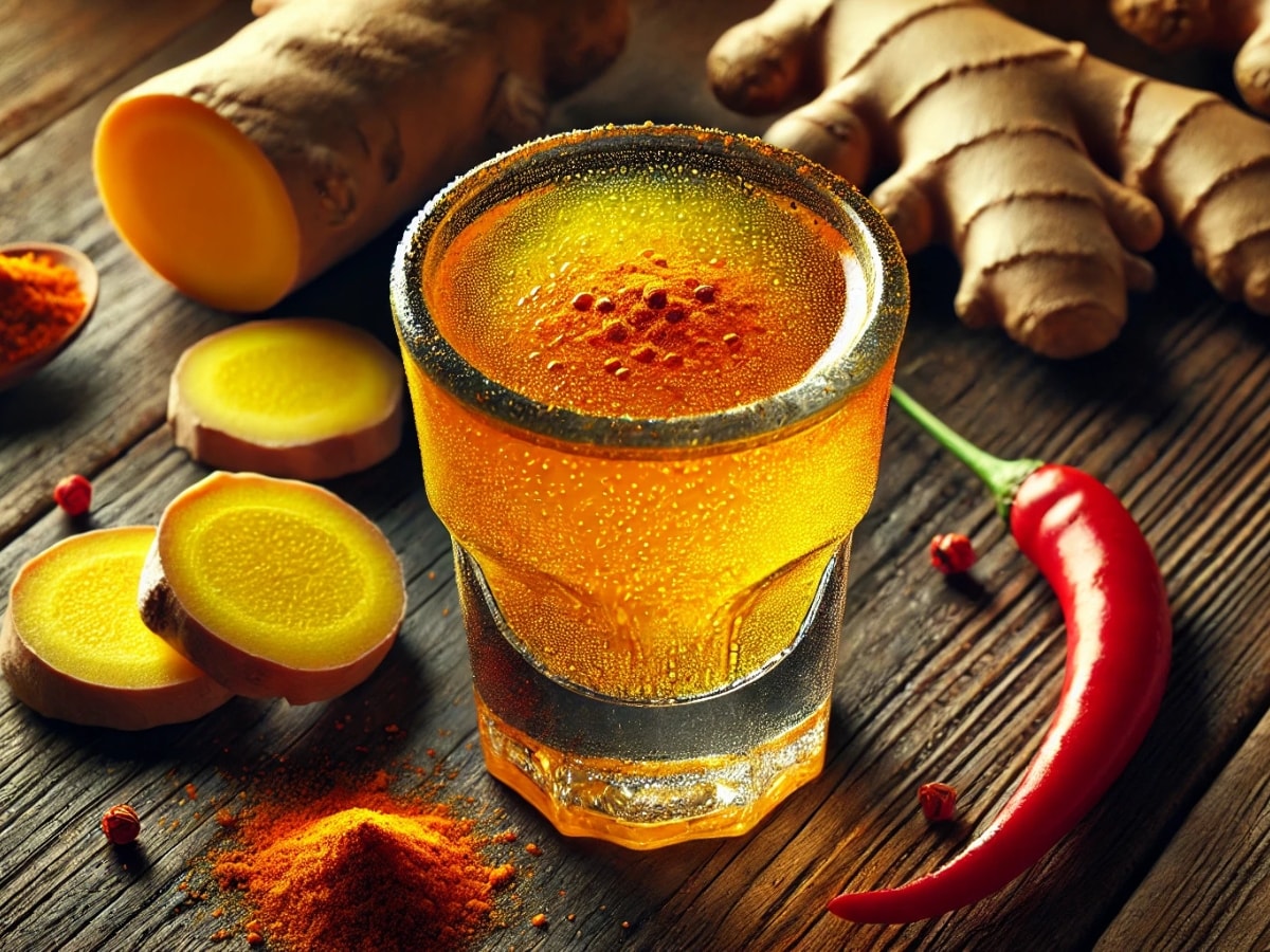 spicy ginger turmeric shots