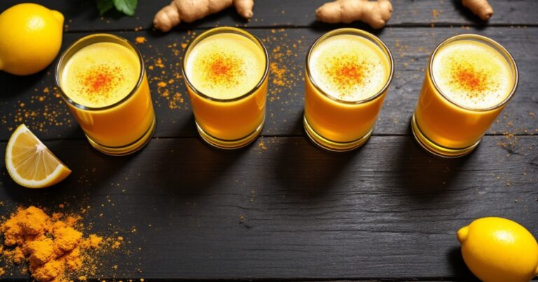 spicy ginger turmeric shots