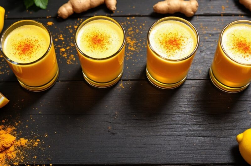 spicy ginger turmeric shots