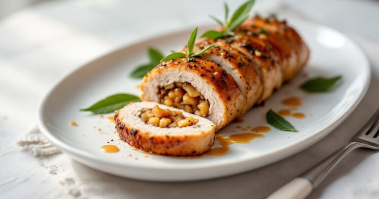 pork tenderloin with apple and sage stuffing