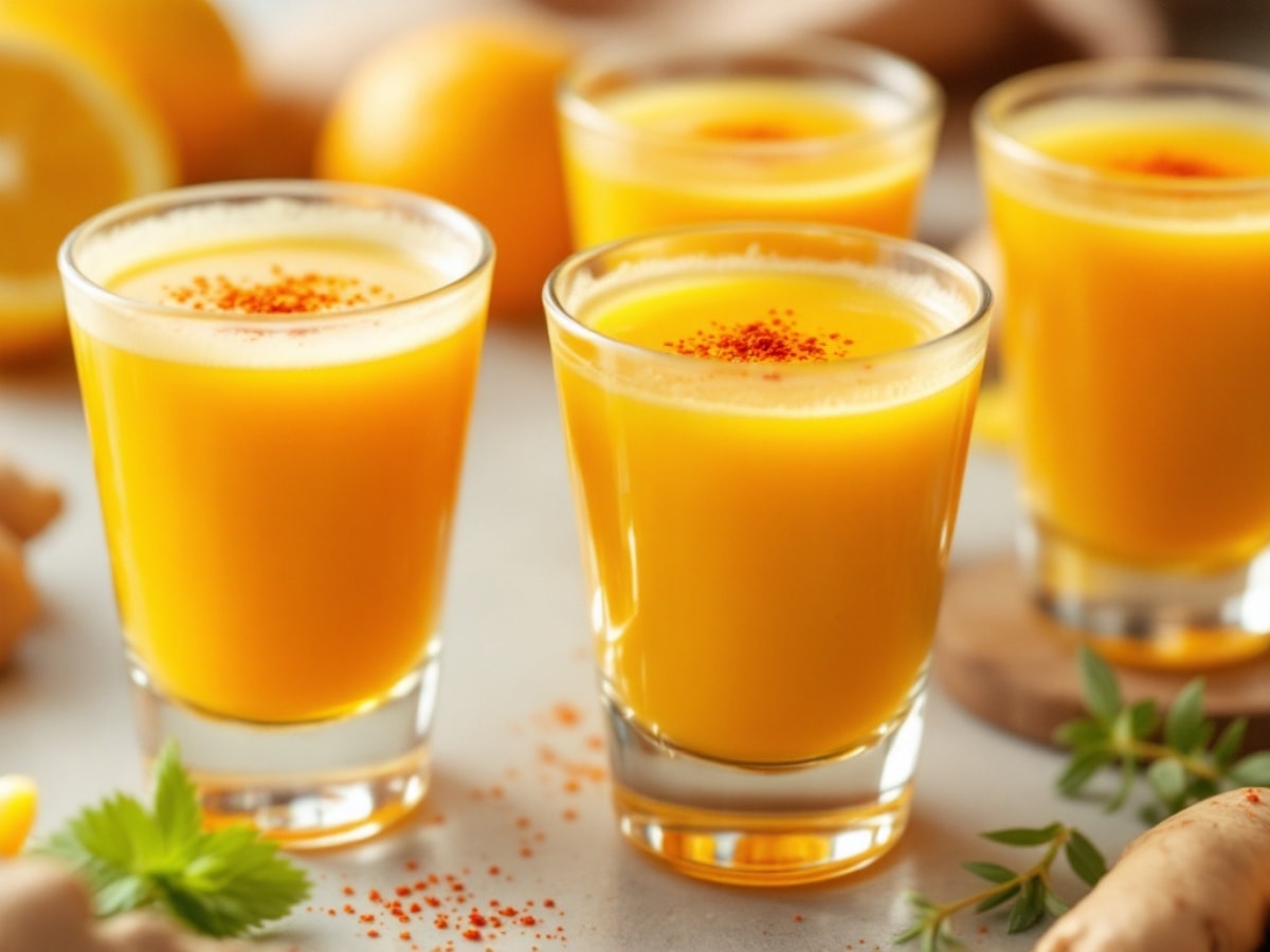 spicy ginger turmeric shots