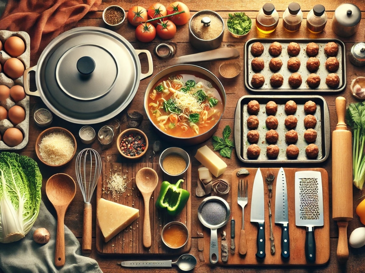 Tools for italian wedding soup