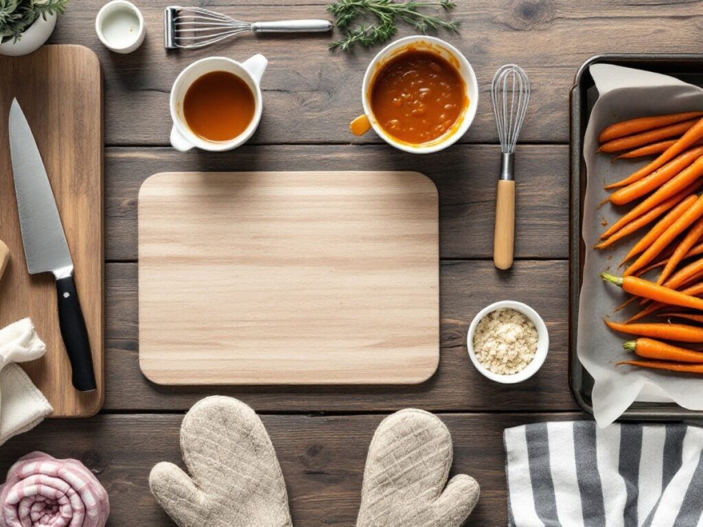 Tools to make Roasted Rainbow Carrots