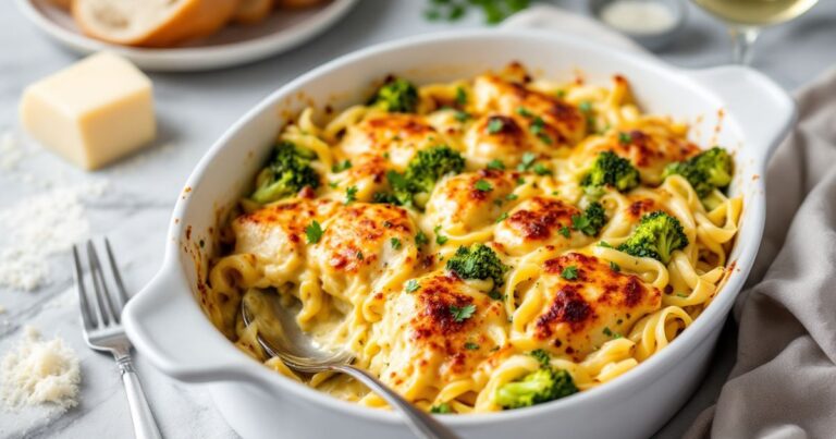 The Best Baked Chicken Alfredo with Broccoli: A Comfort Food Classic!