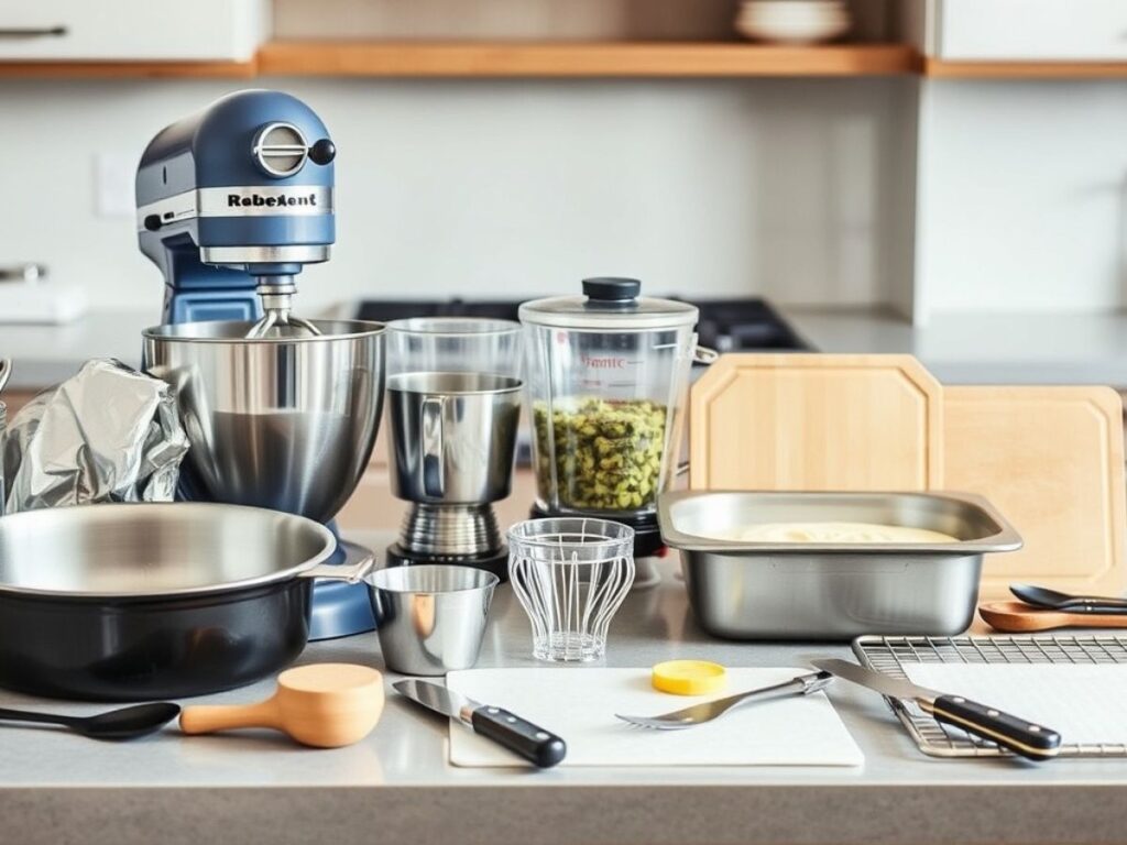 Tools to make Pistachio Cream Cheesecake