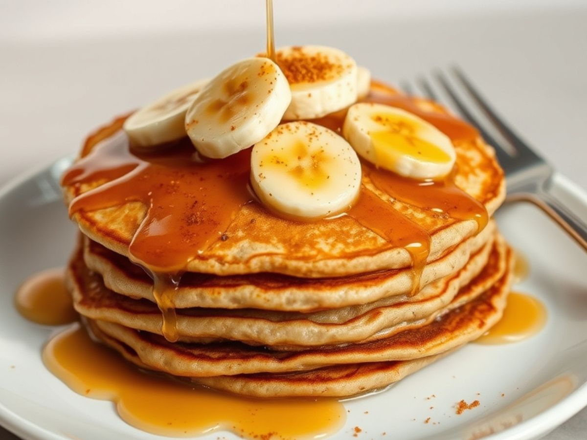 Banana Oatmeal Pancakes