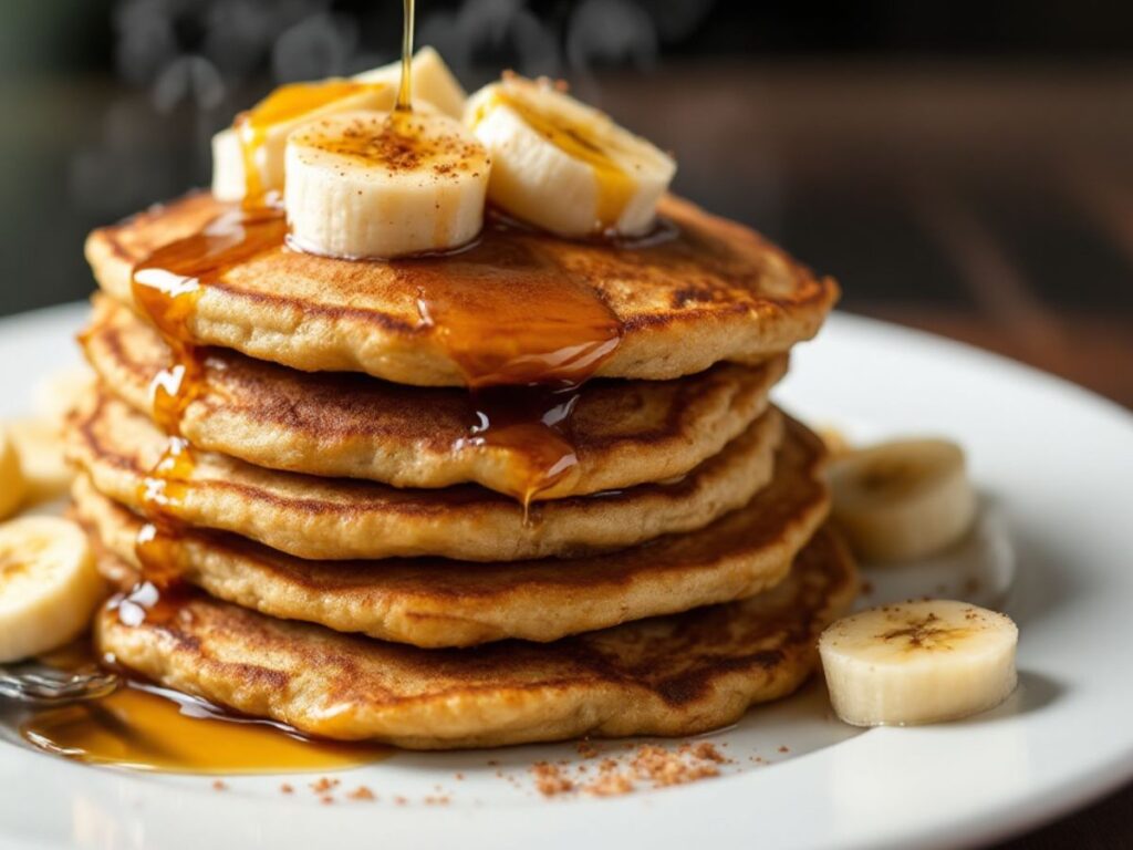 Banana Oatmeal Pancakes