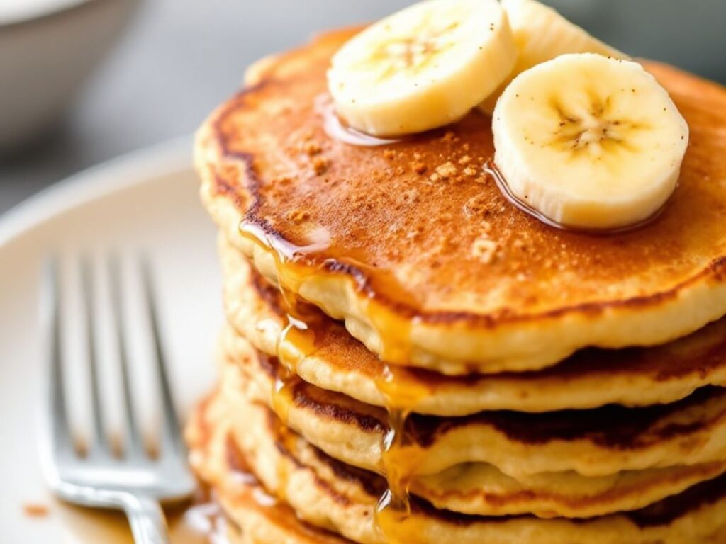 Banana Oatmeal Pancakes