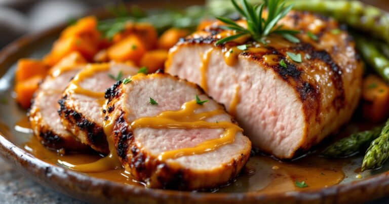 Grilled Honey Mustard Pork Tenderloin