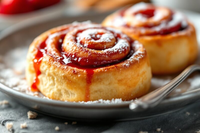 Strawberry Shortcake Cinnamon Rolls