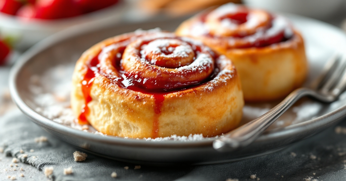 Strawberry Shortcake Cinnamon Rolls