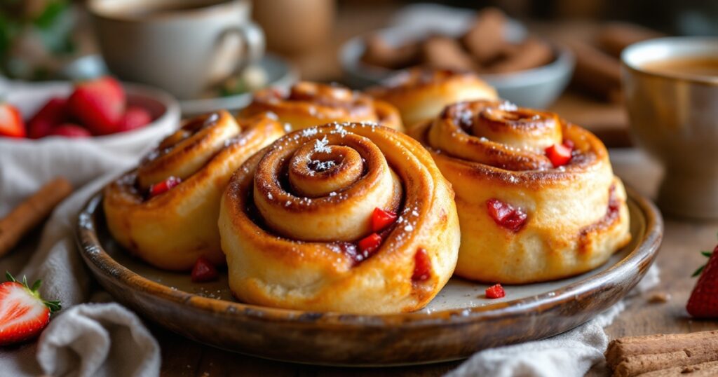 Strawberry Shortcake Cinnamon Rolls