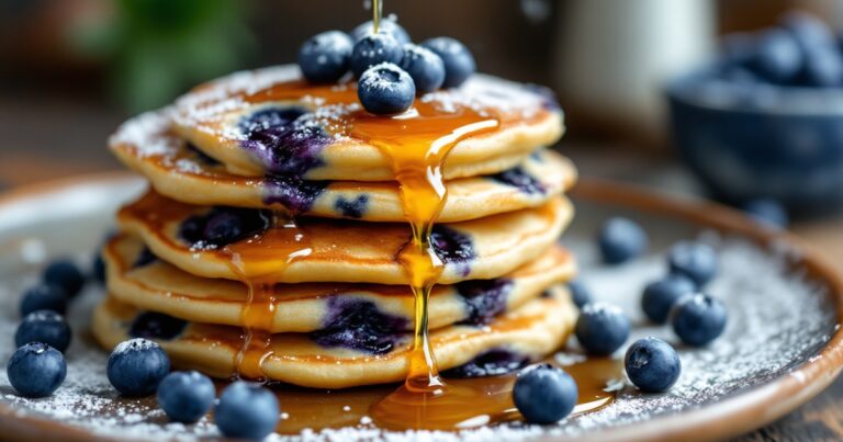 Blueberry Cornmeal Pancakes