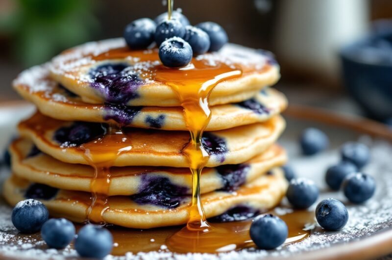 Blueberry Cornmeal Pancakes