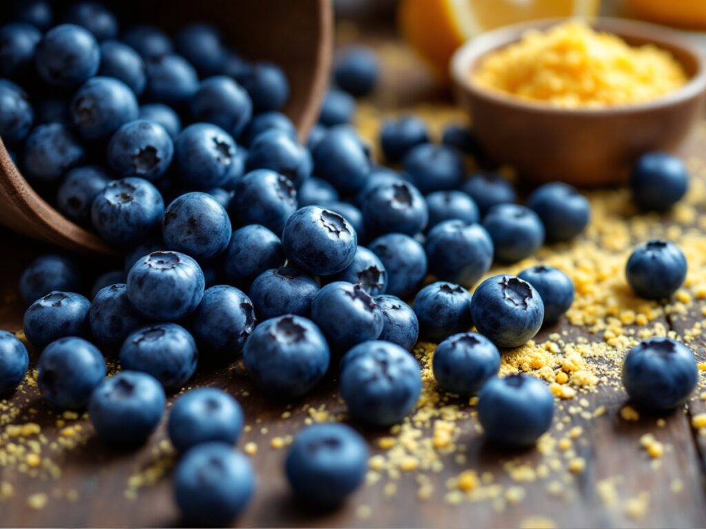 Blueberry Cornmeal Pancakes