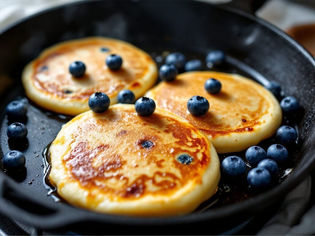 Blueberry Cornmeal Pancakes