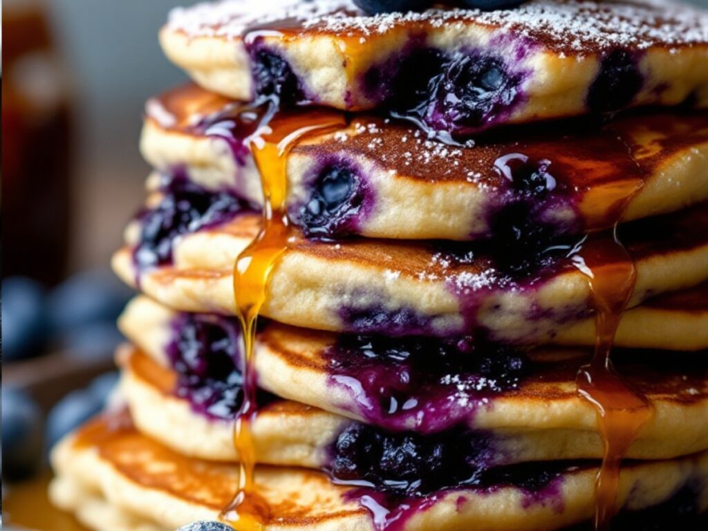 Blueberry Cornmeal Pancakes