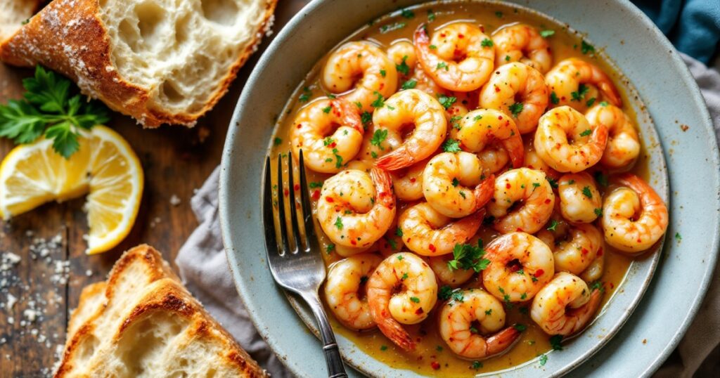 One Pan Lemon Garlic Shrimp