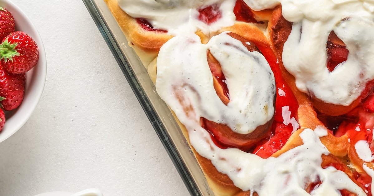 Strawberry Shortcake Cinnamon Rolls